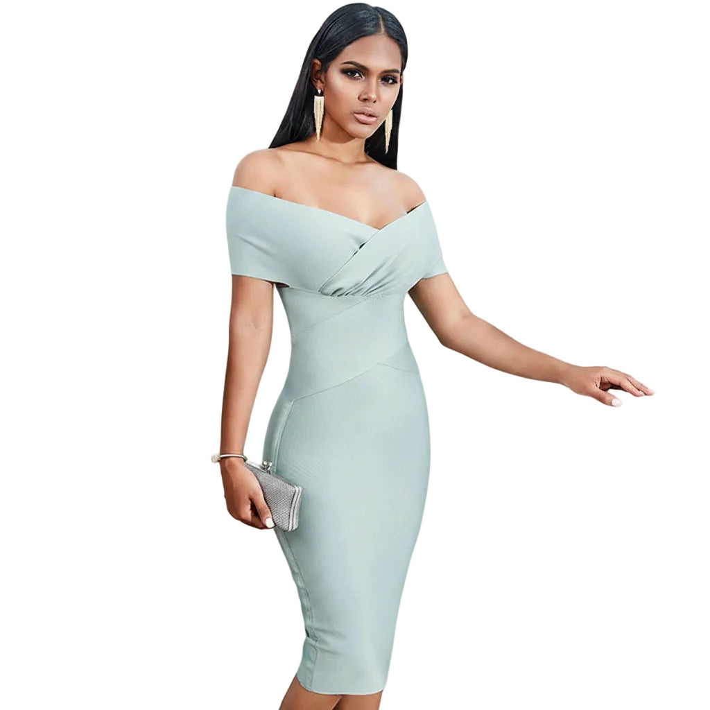 Women's bodycon mini dress with high waist