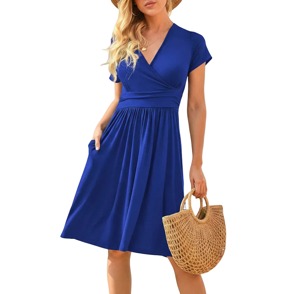 Women's casual floral midi dress
