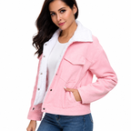 Women's light pink corduroy jacket