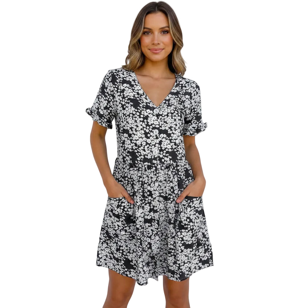 Women's floral print mini dress