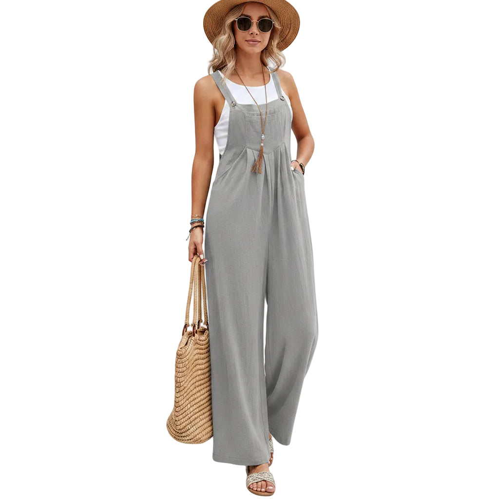 Women's full length cotton overalls