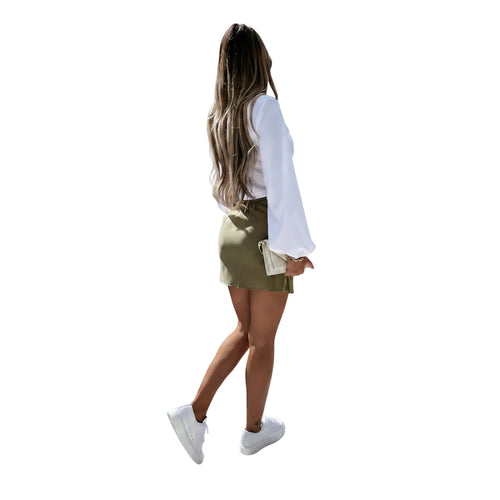 Women's high waist casual mini skirt