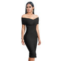 Women's off shoulder bodycon mini dress front view