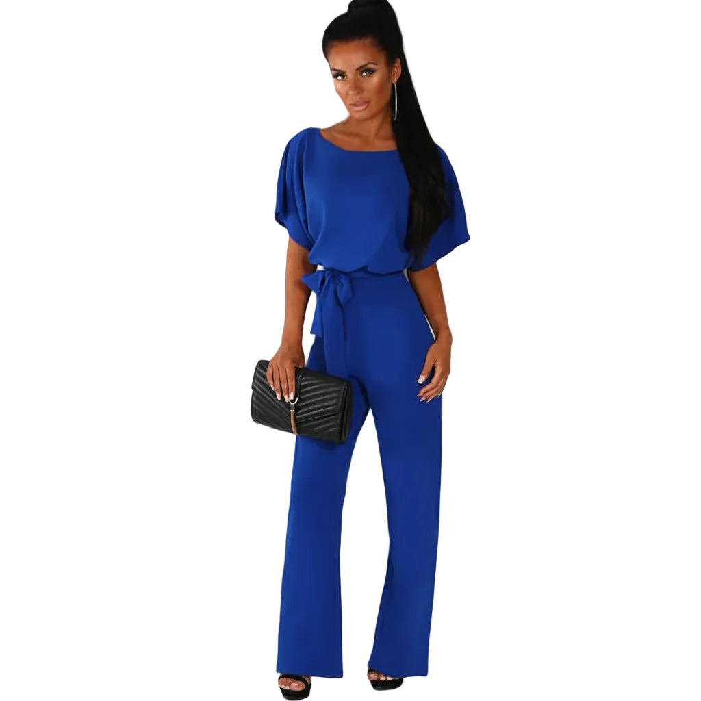Women's relaxed fit wide leg jumpsuit