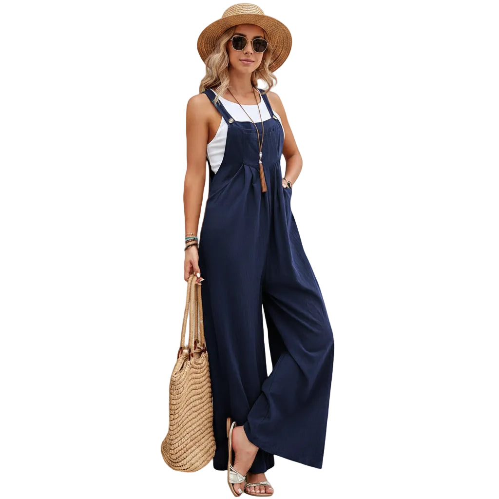 Women's retro inspired cotton overalls
