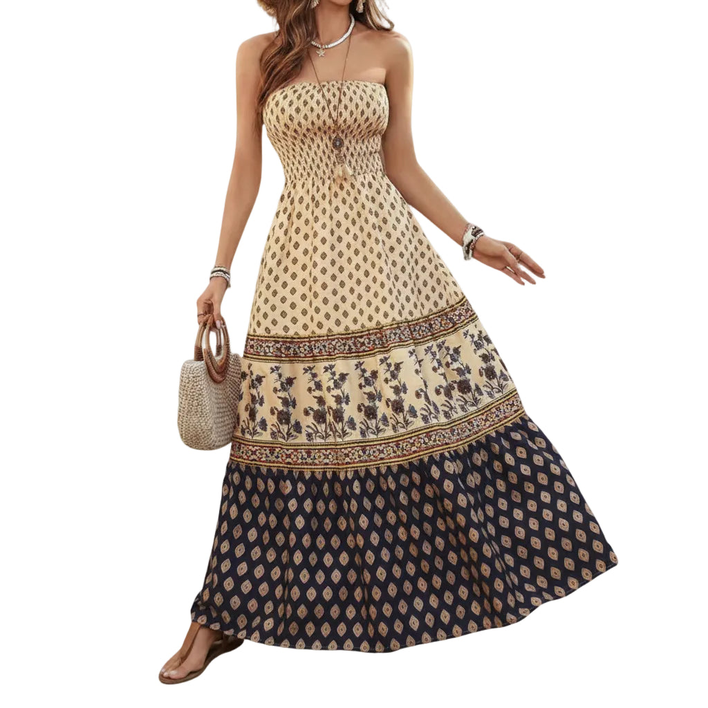 Women's royal blue sleeveless maxi dress
