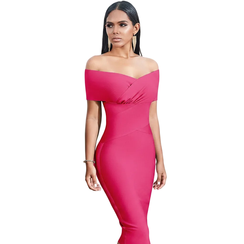 Women's short sleeve cocktail dress