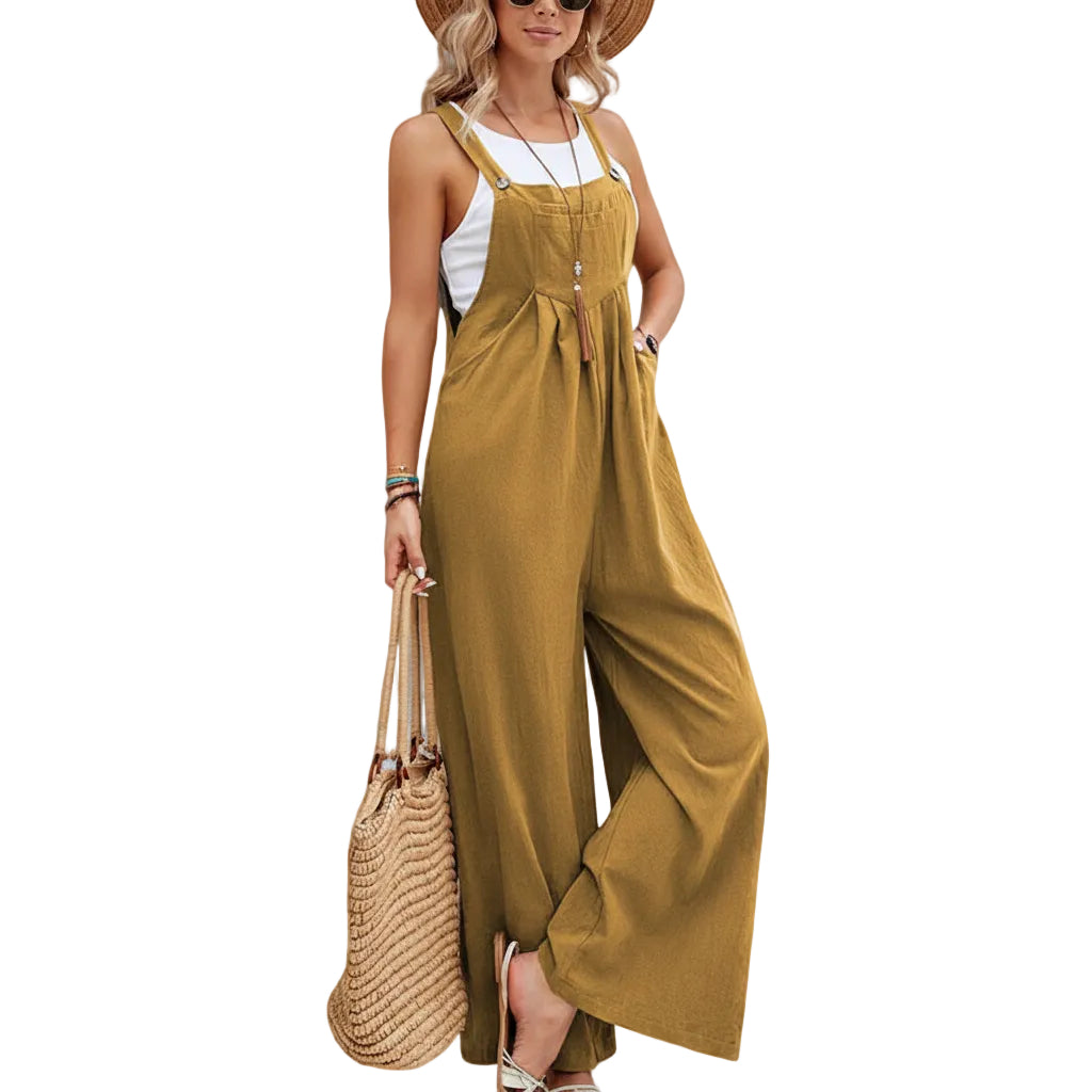Women's cotton overalls for travel and everyday wear